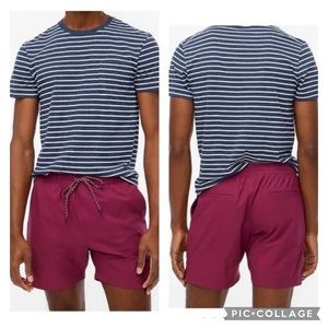 J.Crew Mens Size XL Burgundy Tech Dock Pull On shorts with 6” inseam NWOT